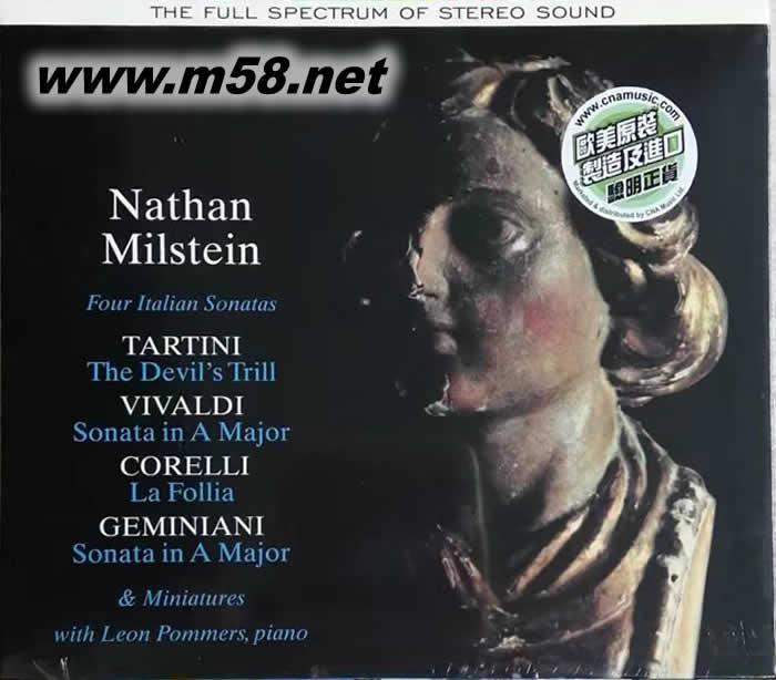 米爾斯坦 FOUR ITALIAN SONATAS 意大利四大奏鳴曲 立體聲名盤(TAS專業推介發燒名盤)專輯正面圖片