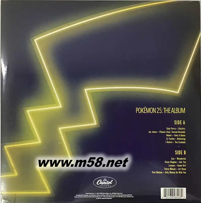 Pokemon 25: The Album 黑膠專輯背面圖片