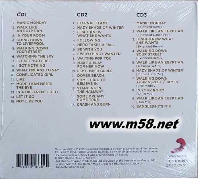 BANGLES GOLD專輯背面圖片