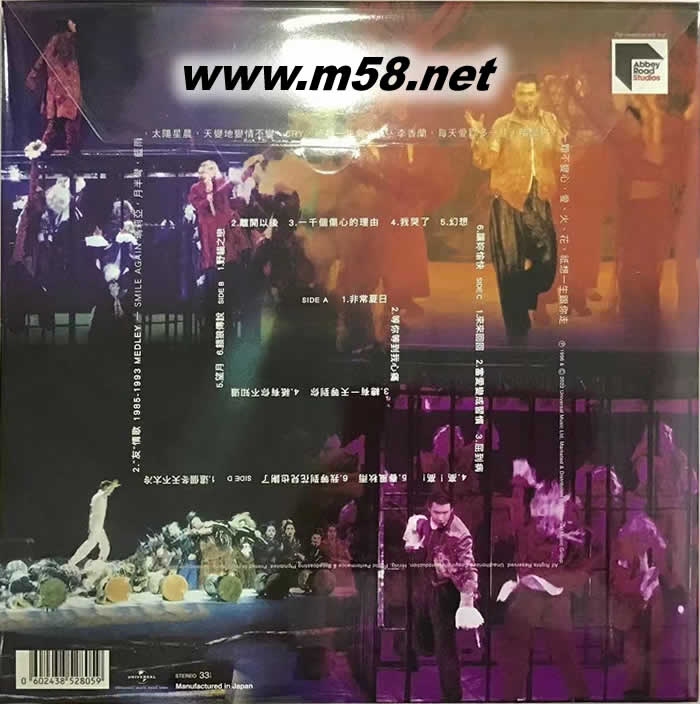 95友學友演唱會 黑膠 限量版專輯背面圖片