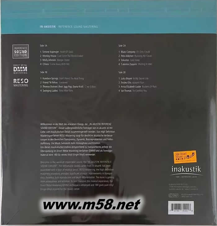 GREAT BALLADS 男女優美動聽的情歌 DMM黑膠(INAKUSTIK宏亮系列)專輯背面圖片