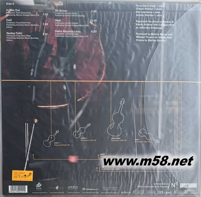 (AAA立體聲VOL.40)Studio Koncert 天狼星四重奏Sirius Quartet爵士 黑膠 限量版專輯背面圖片