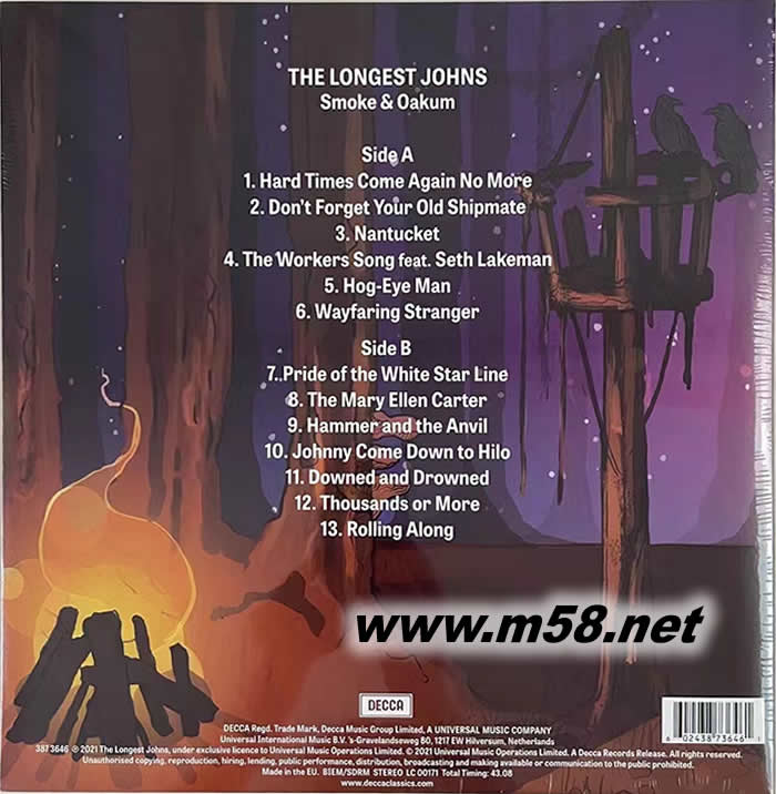 SOMOKE & OAKUM 海洋音樂民謠 黑膠專輯背面圖片