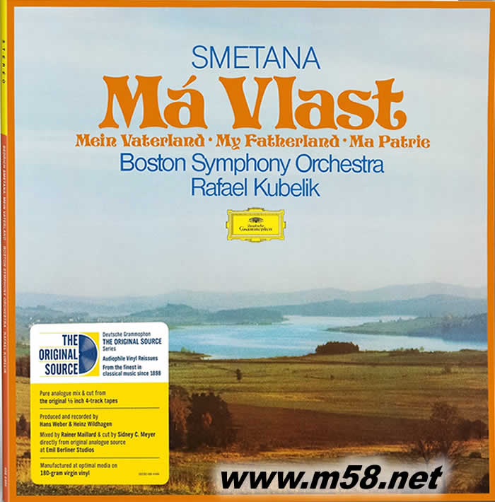 Rafael Kubelík 指揮 Bedřich Smetana: Ma vlast 雙黑膠 藍(lán)膠(DG唱片125周年紀(jì)念版)專輯正面圖片