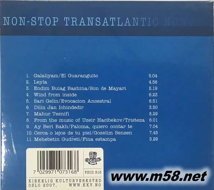 大西洋的另一岸 TRANSATLANTIC NON STOP MUSIC FROM AZERBAJIAN AND SOUTH AMERICA專輯背面圖片