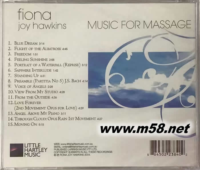 鋼琴按摩曲Music for Massage專輯背面圖片
