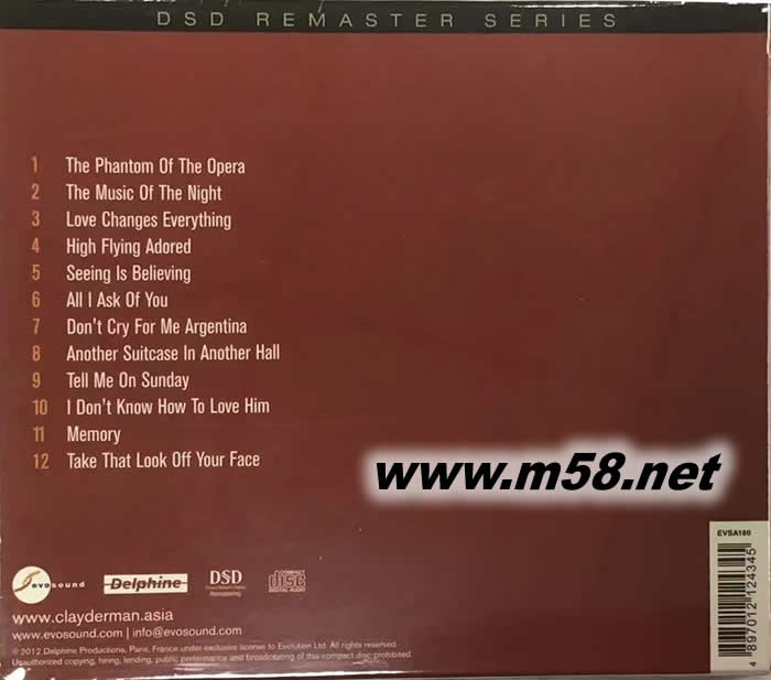 LOVE SONGS OF ANDREW LLOYD WEBBER專輯背面圖片