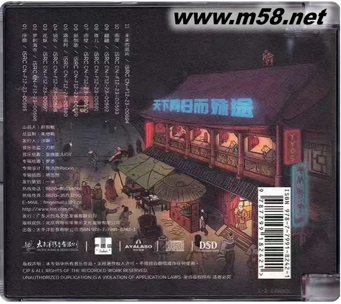 刀郎 2023 山歌寥哉 羅剎海市 CD專輯背面圖片