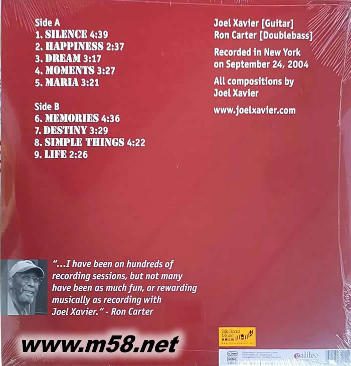 葡萄牙吉它手在紐約唱歌 In New York 黑膠專輯背面圖片