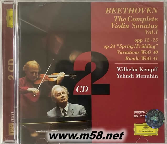 BEETHOVEN THE COMPLETE VIOLIN SONATAS 貝多芬:小提琴與鋼琴 2CD專輯正面圖片