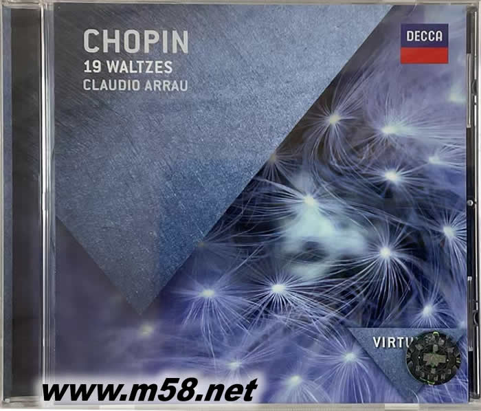 CHOPIN 19 WALTZES CLAUDIO ARRAU 智利鋼琴家 VIRTUOSO大師系列專輯正面圖片
