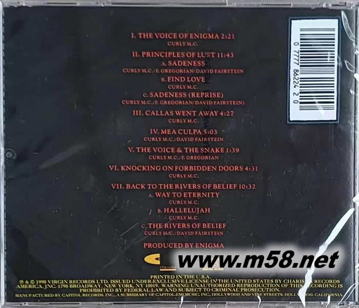 ENIGMA 禁欲-MCMXC a.D(美版)專輯正面圖片