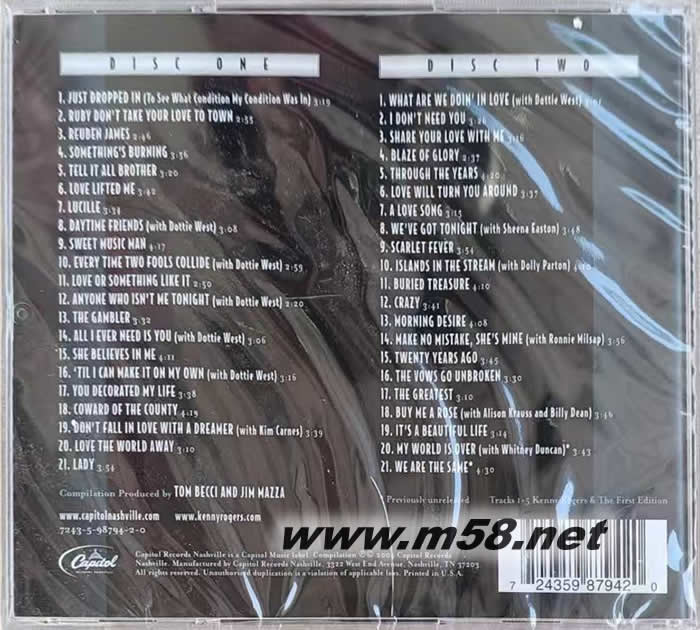 42 ULTIMATE HITS專輯背面圖片