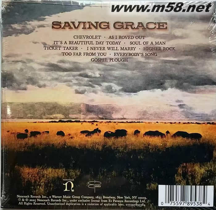 Robert Plant With Suzi Dian – Saving Grace專輯背面圖片