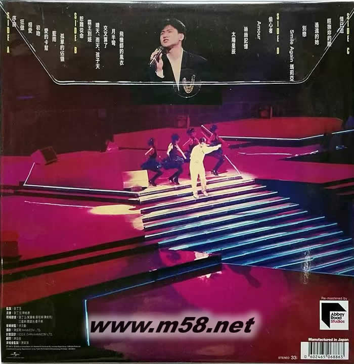 張學(xué)友87演唱會 雙黑膠 限量版專輯背面圖片