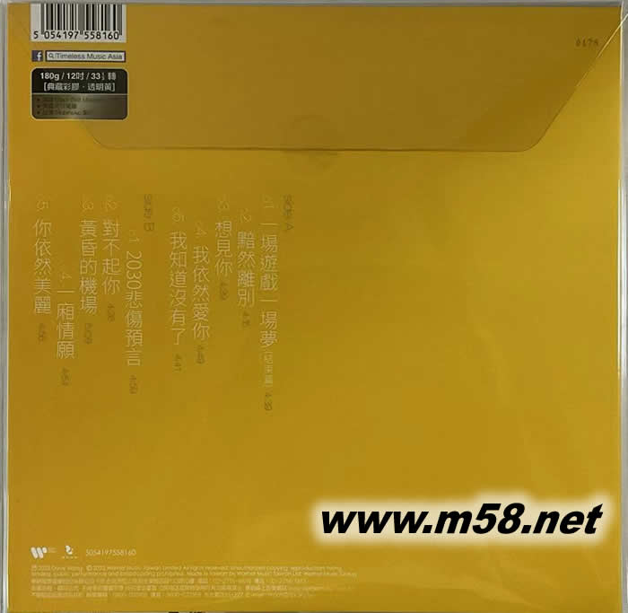 這場(chǎng)游戲那場(chǎng)夢(mèng) 透明黃 黑膠專輯背面圖片