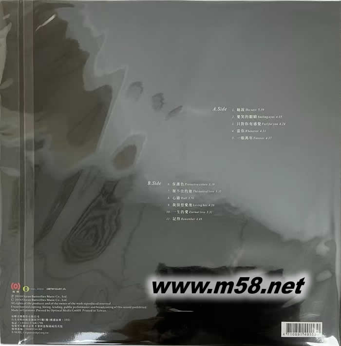 她說 黑膠限量版專輯背面圖片