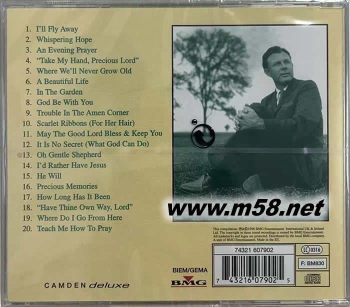 20 GOSPEL FAVOURITES專輯背面圖片